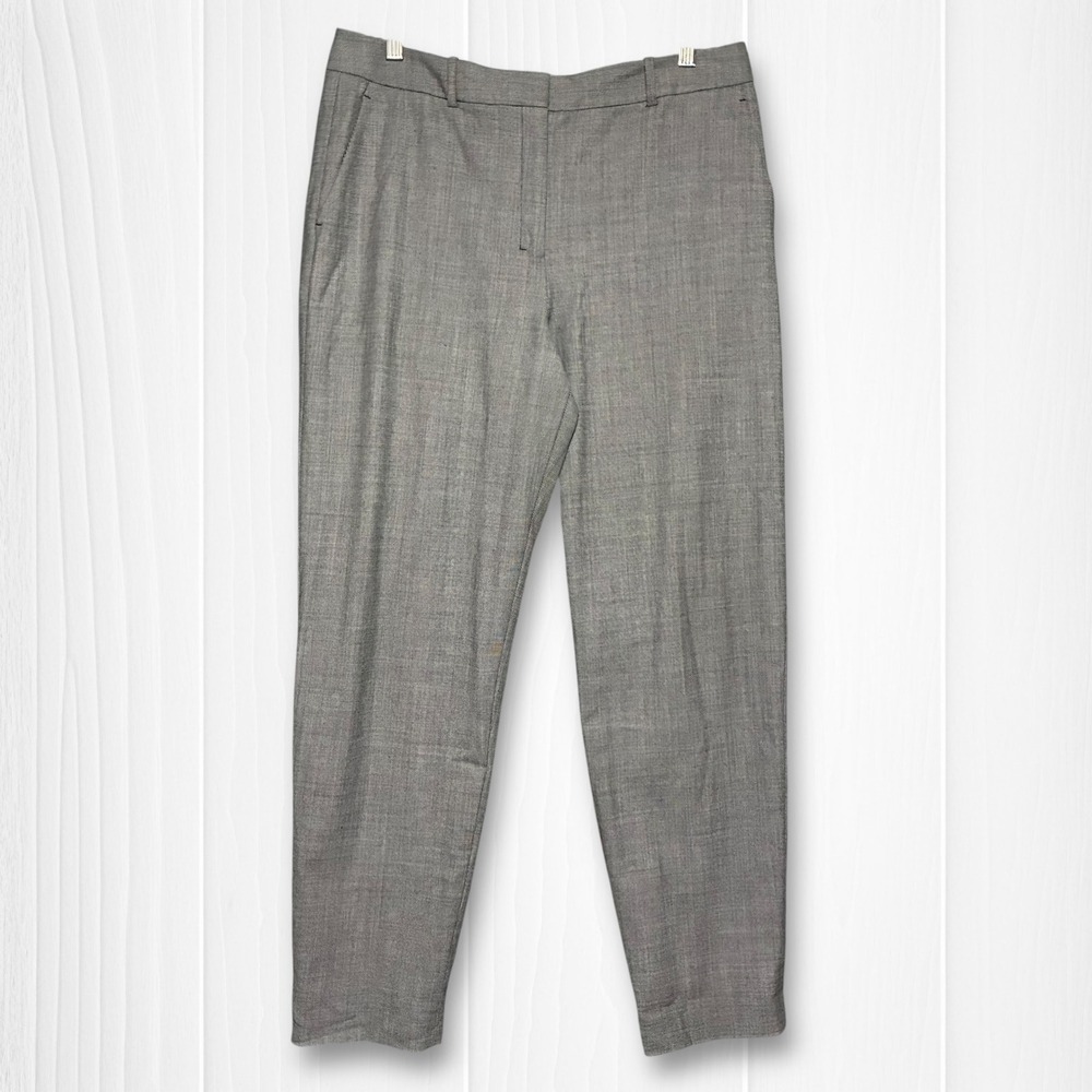 M.M.LaFleur Virgin Wool Blend Straight Leg Dress Pants‎ Women 10 Grey